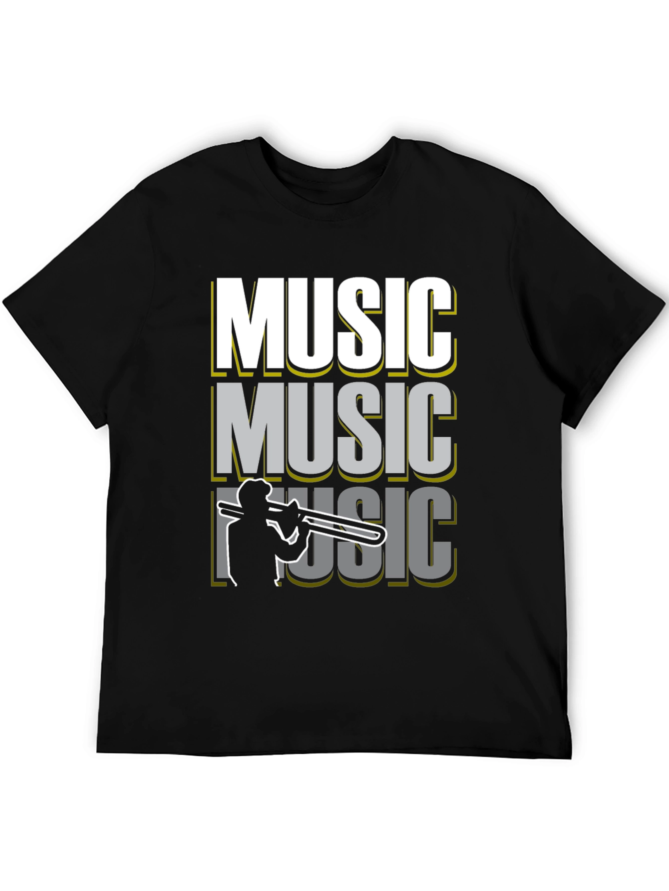 Cool Music Trombone Graphic T-Shirt