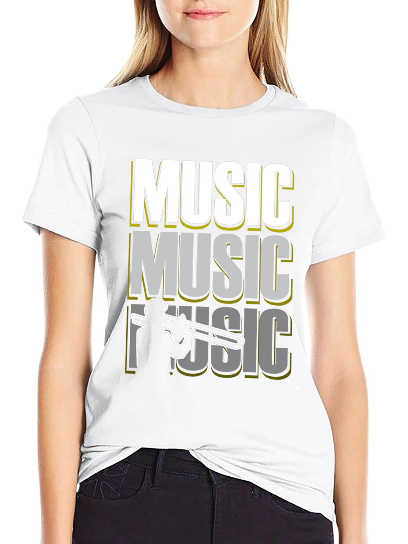 Cool Music Trombone Graphic T-Shirt