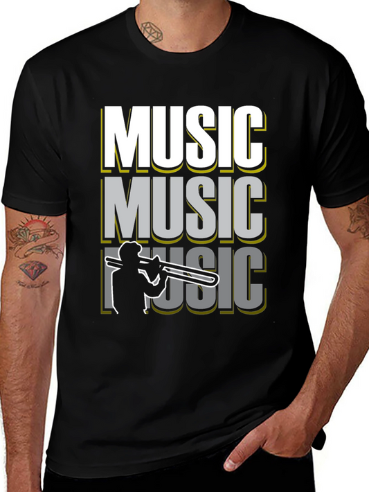 Cool Music Trombone Graphic T-Shirt