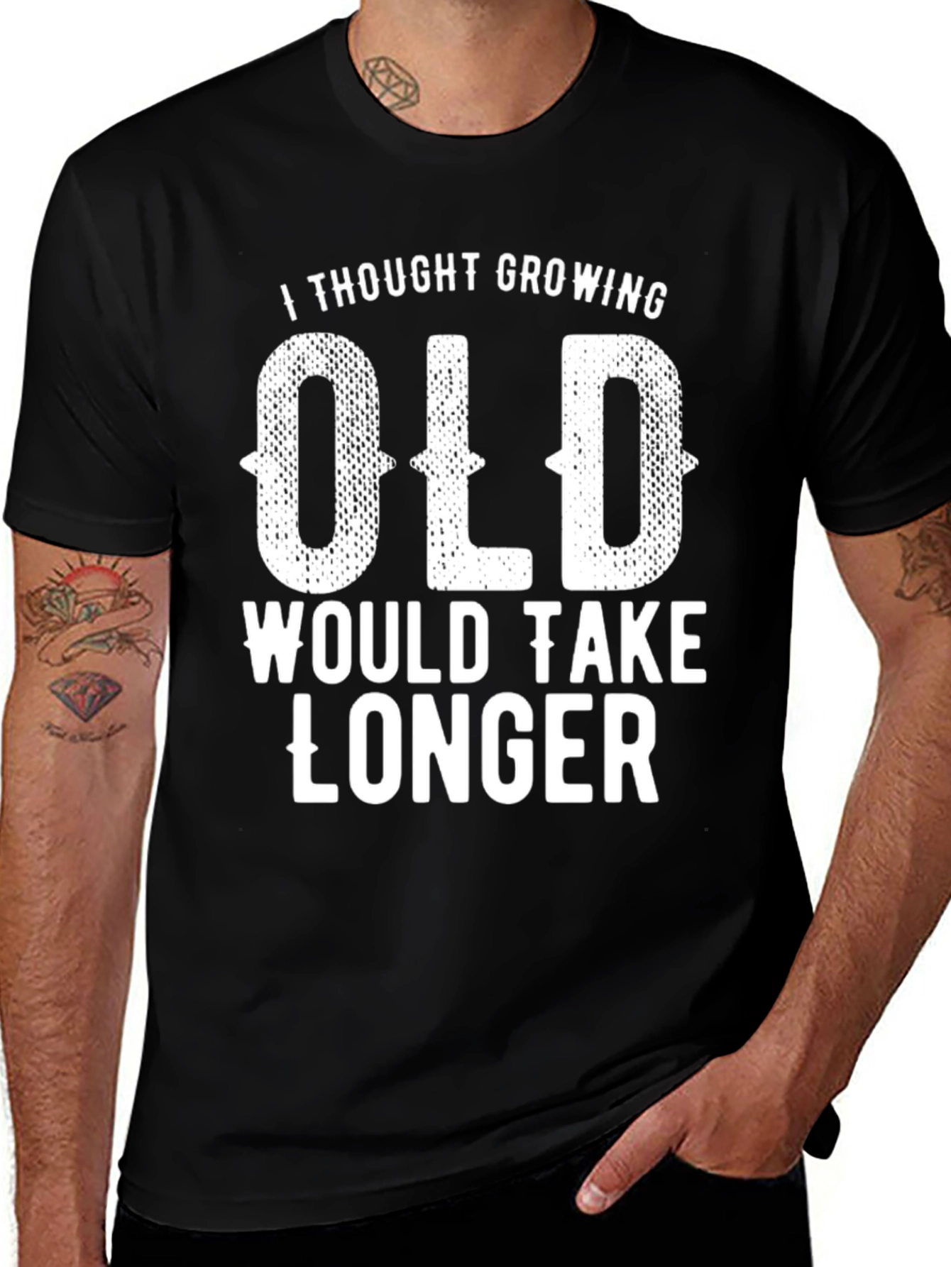 Funny Growing Old Graphic T-Shirt