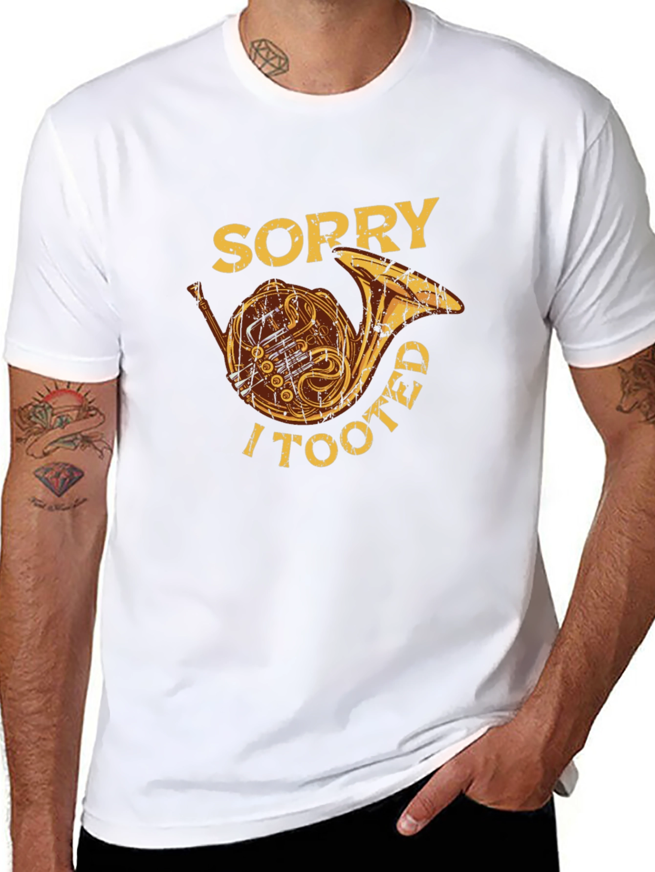 Sorry I Tooted French Horn Graphic Tee