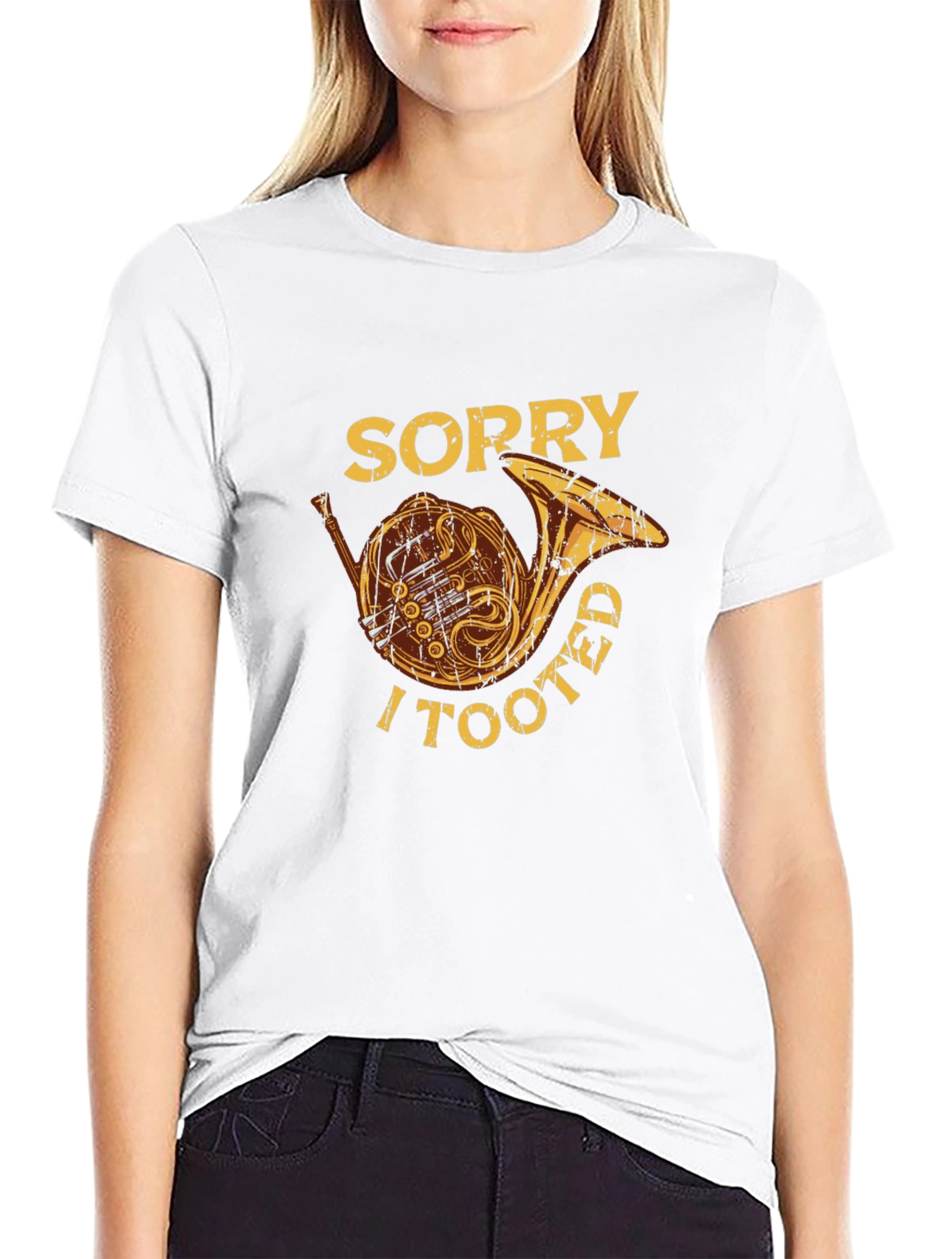 Sorry I Tooted French Horn Graphic Tee