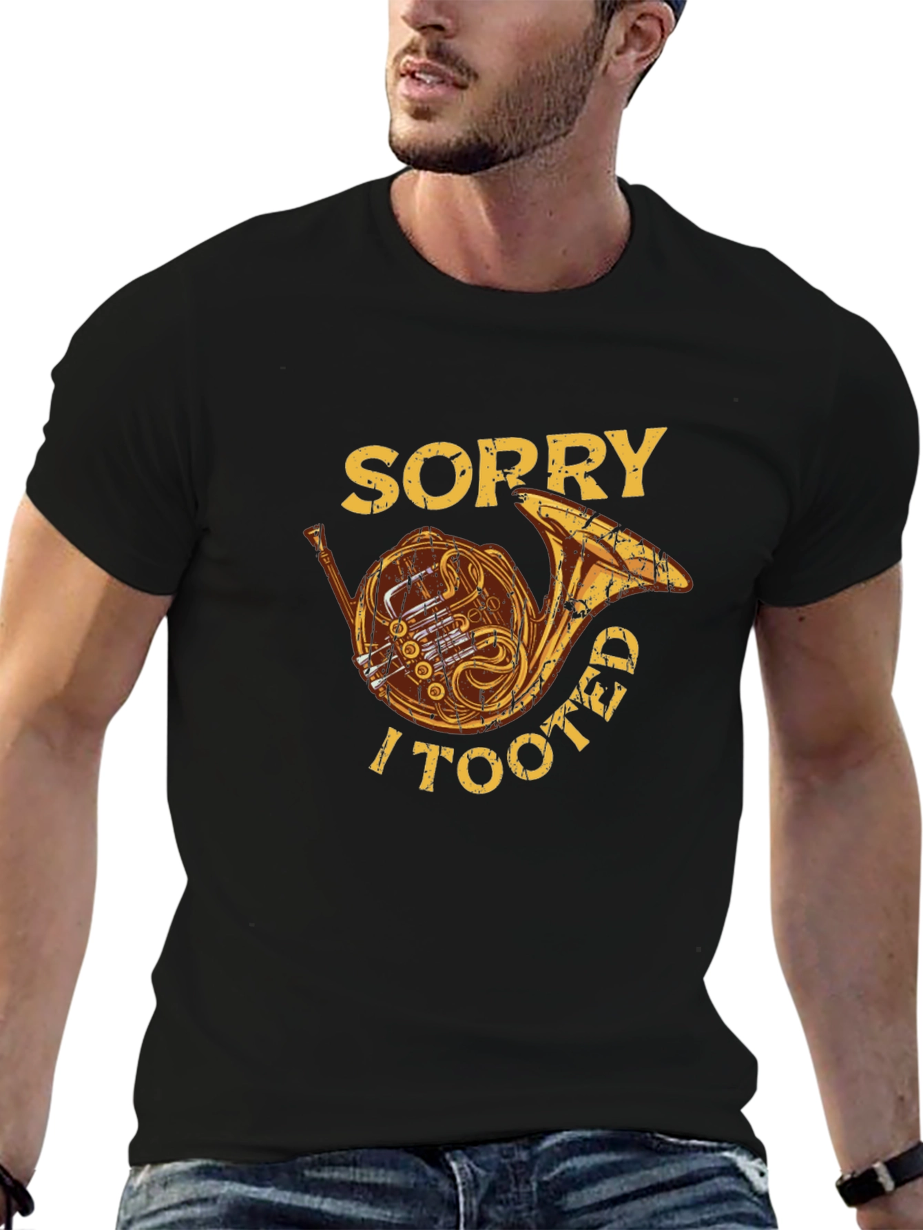 Sorry I Tooted French Horn Graphic Tee