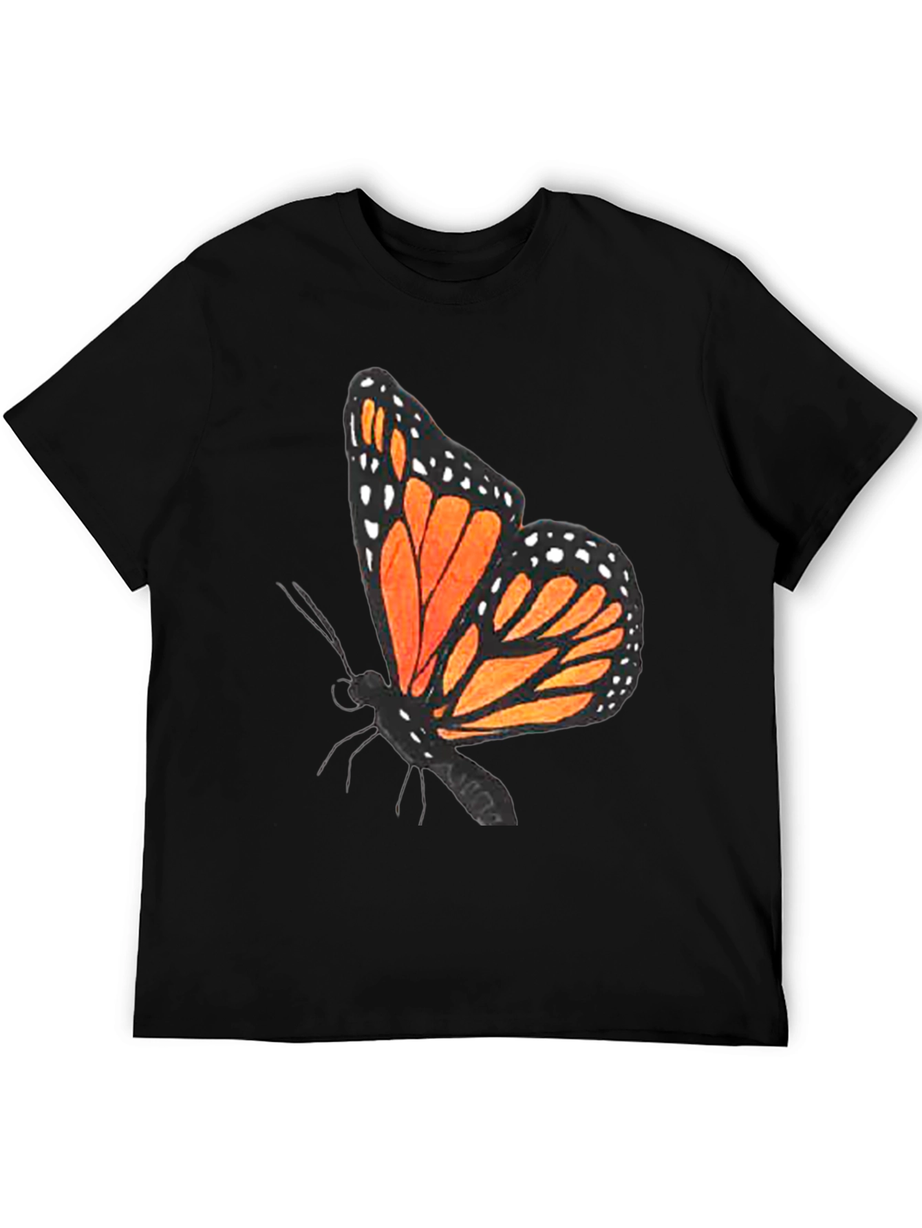 Butterfly Graphic T-Shirt - Black Casual Tee