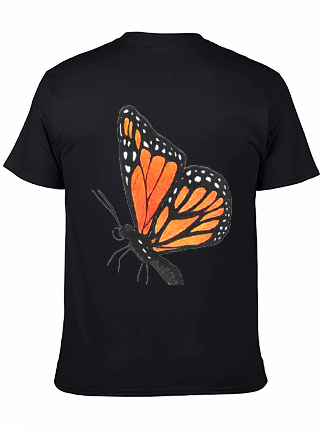 Butterfly Graphic T-Shirt - Black Casual Tee