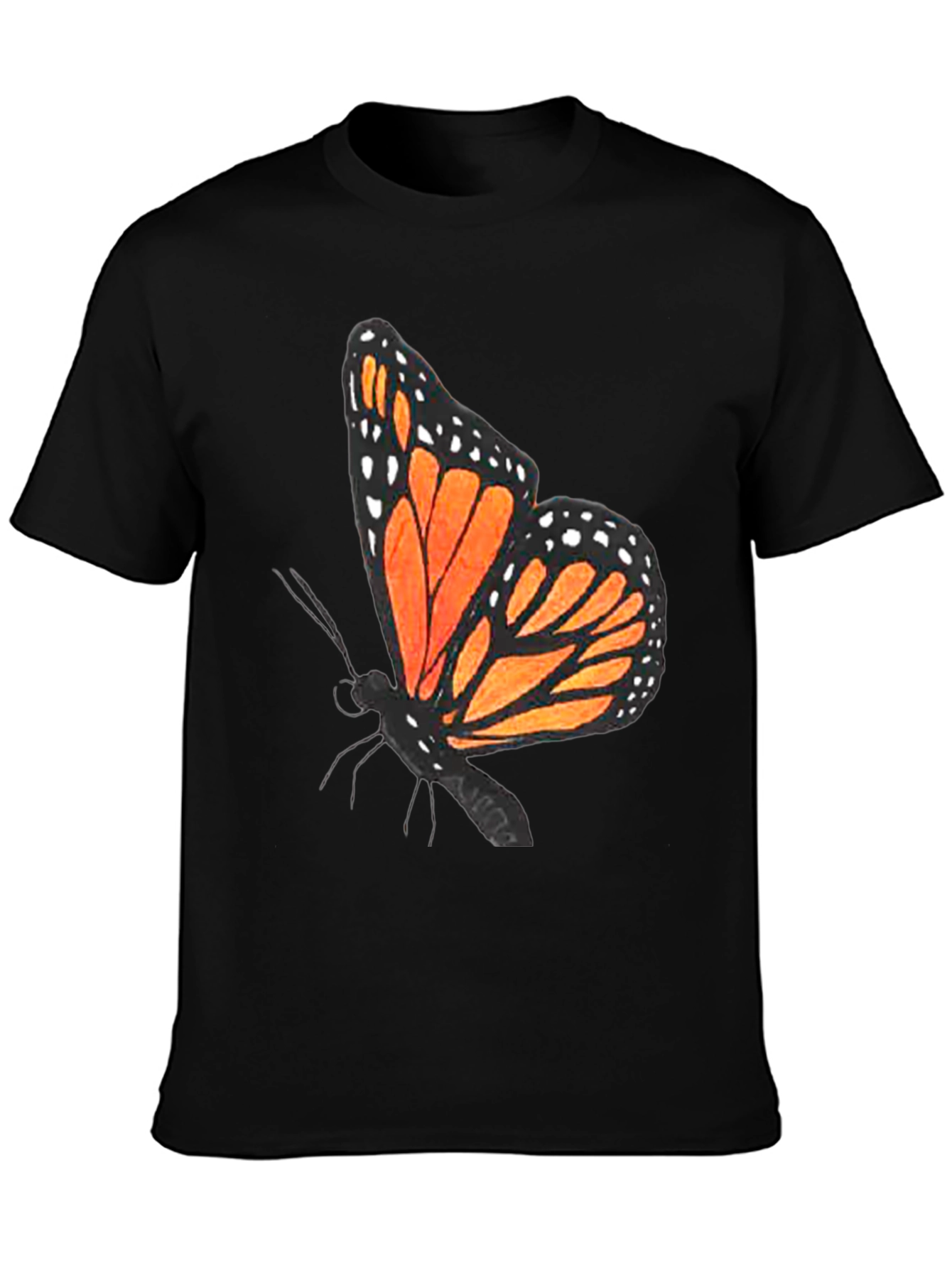 Butterfly Graphic T-Shirt - Black Casual Tee