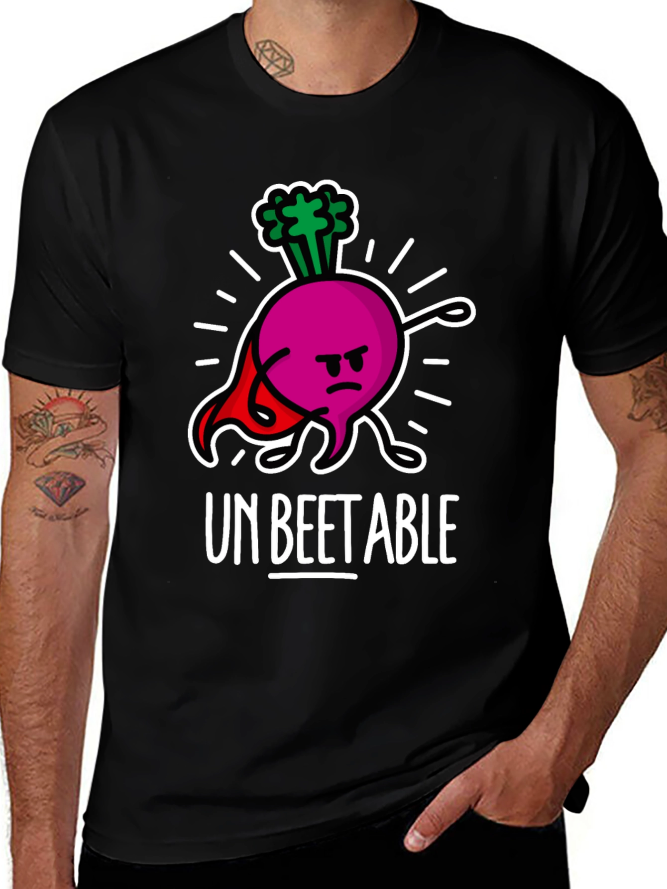 Un-Beetable Humor Tee: Super Beet Graphic T-Shirt