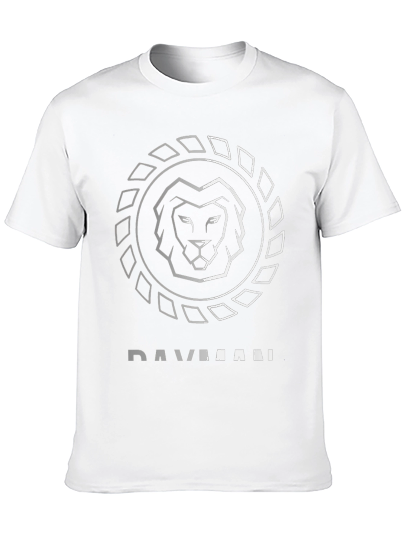 Geometric Lion Graphic Black T-Shirt