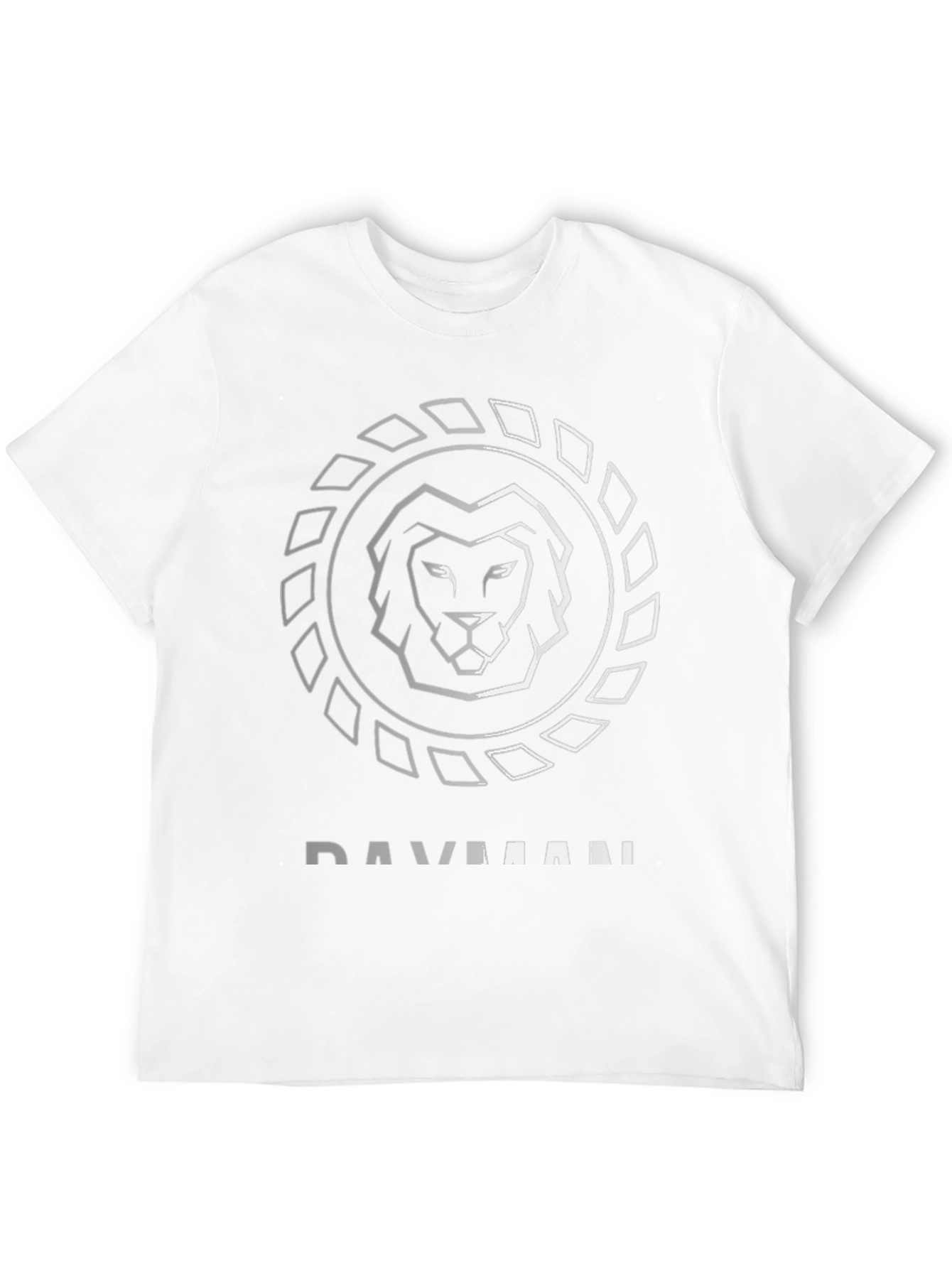 Geometric Lion Graphic Black T-Shirt