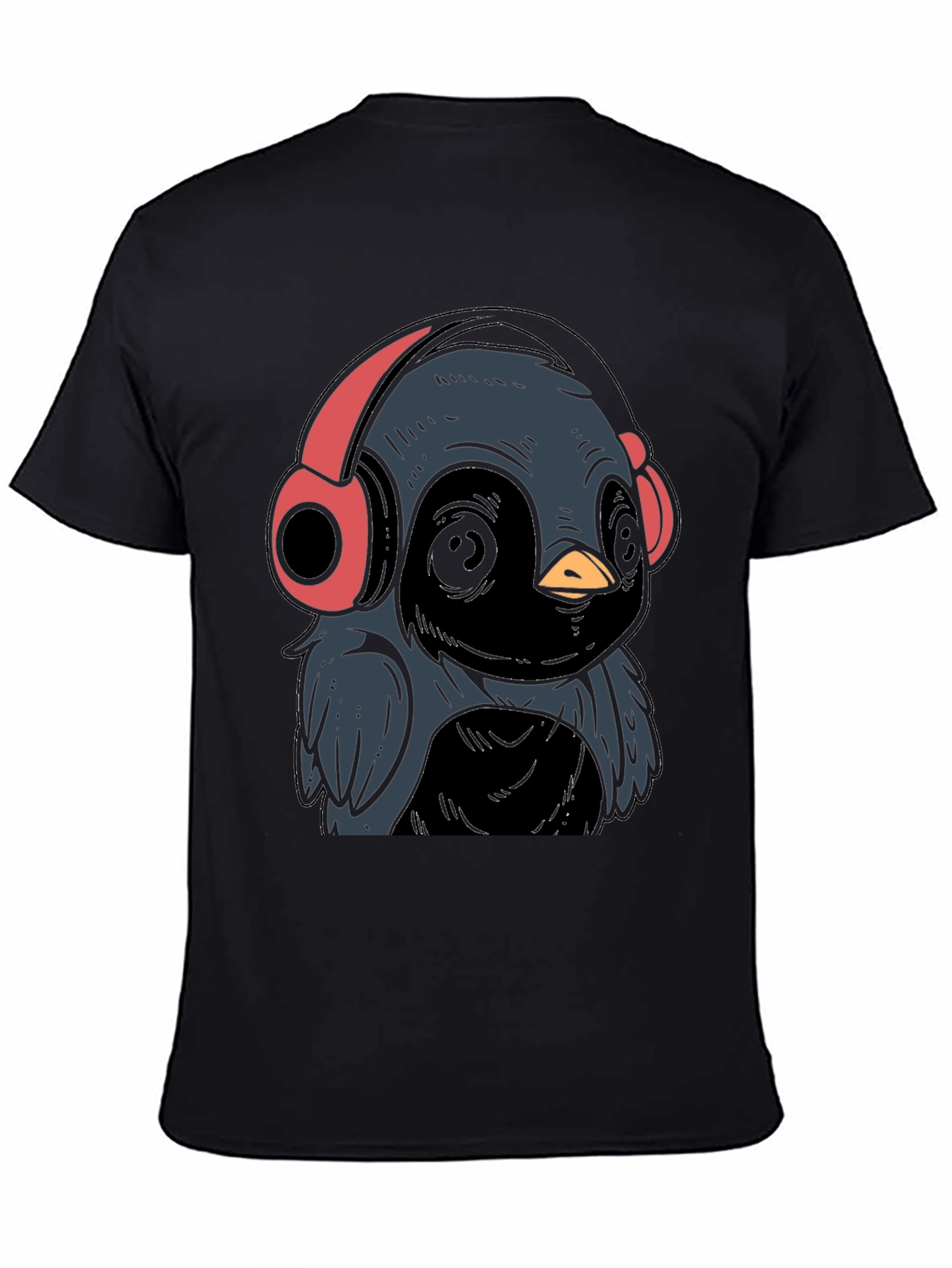 Cool Bird with Headphones Graphic Tee