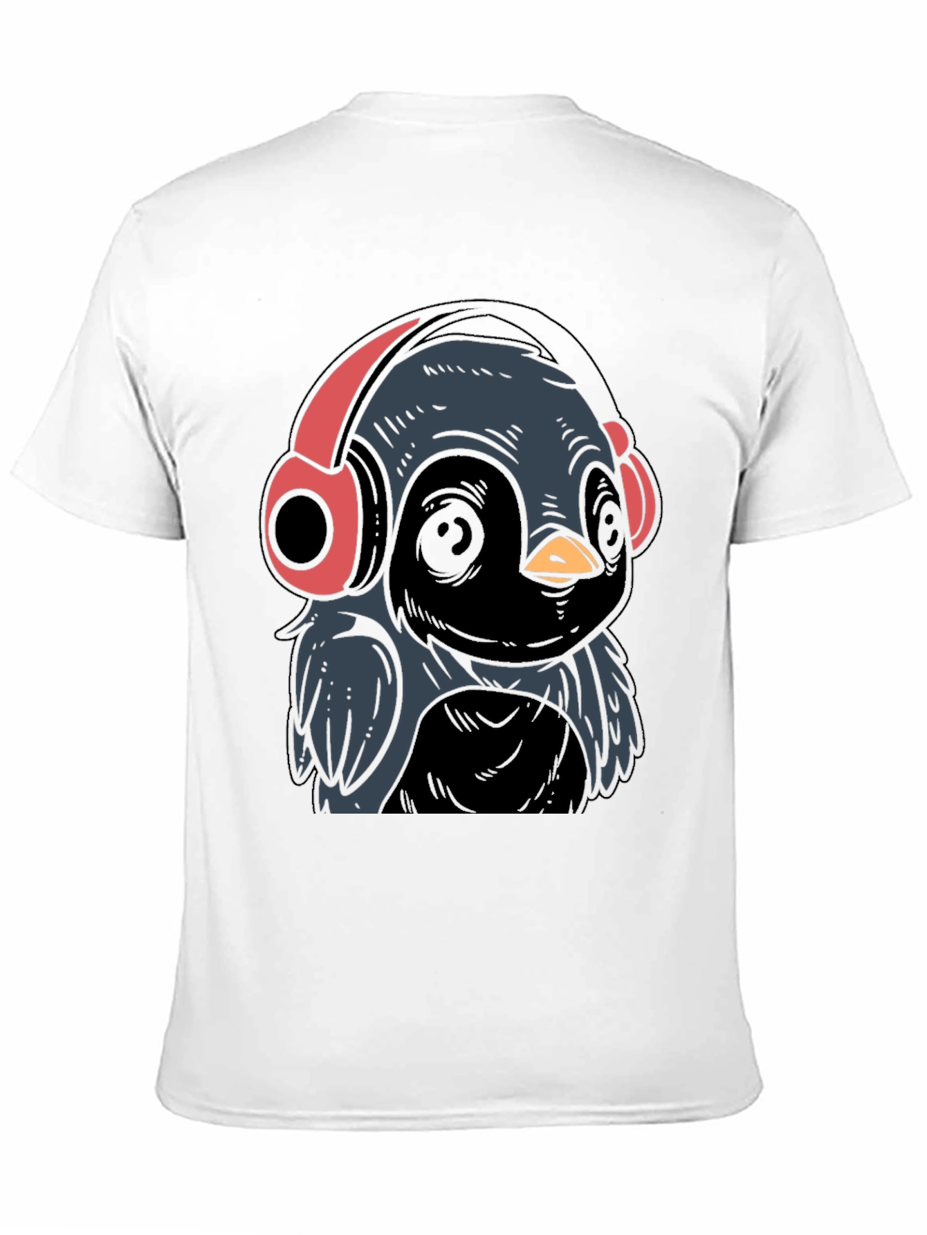 Cool Bird with Headphones Graphic Tee