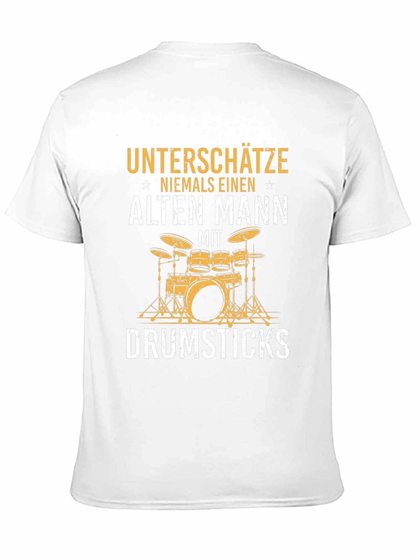 Drummer Dad T-Shirt - Alten Mann Drumsticks