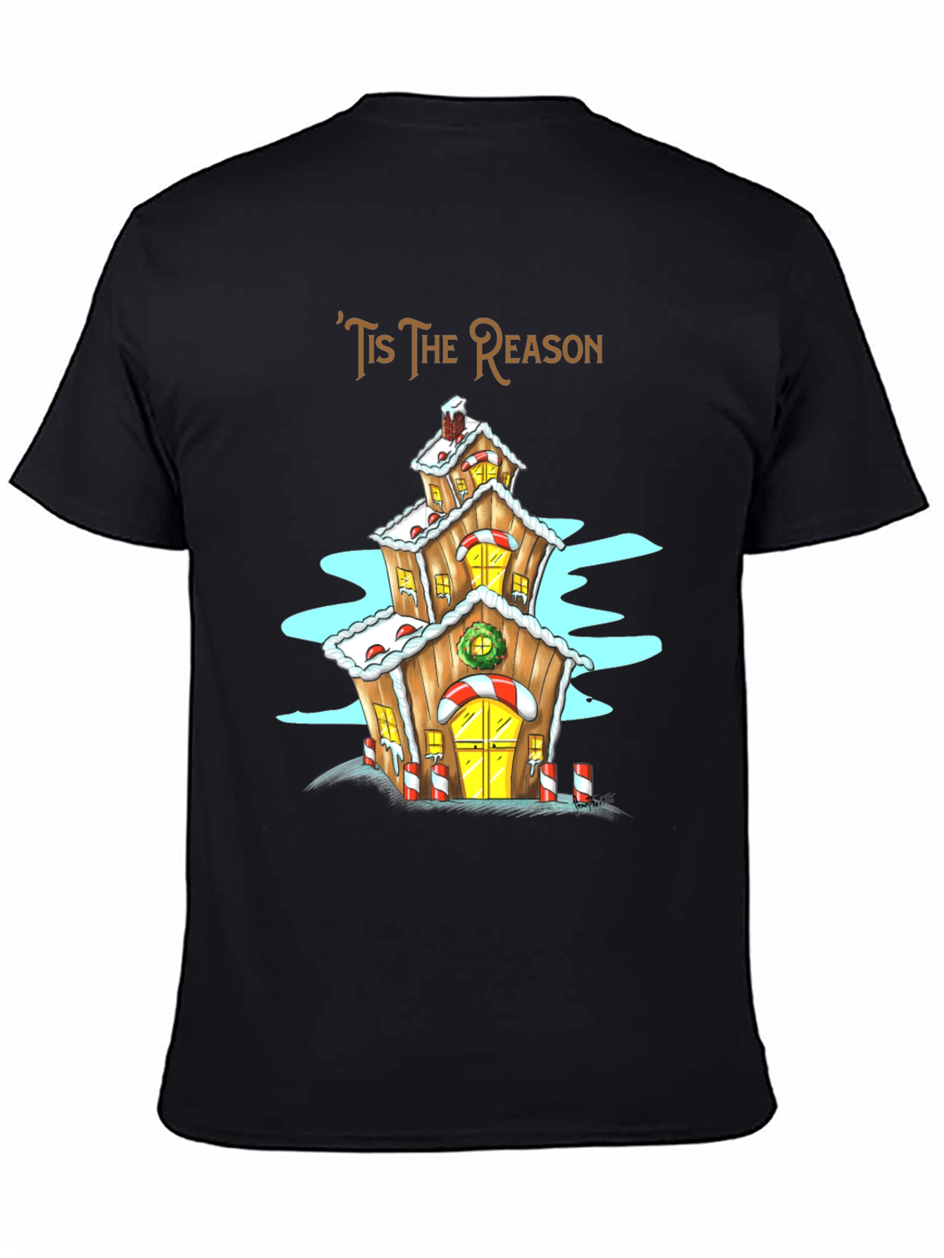 Tis The Reason Christmas Gingerbread House T-Shirt