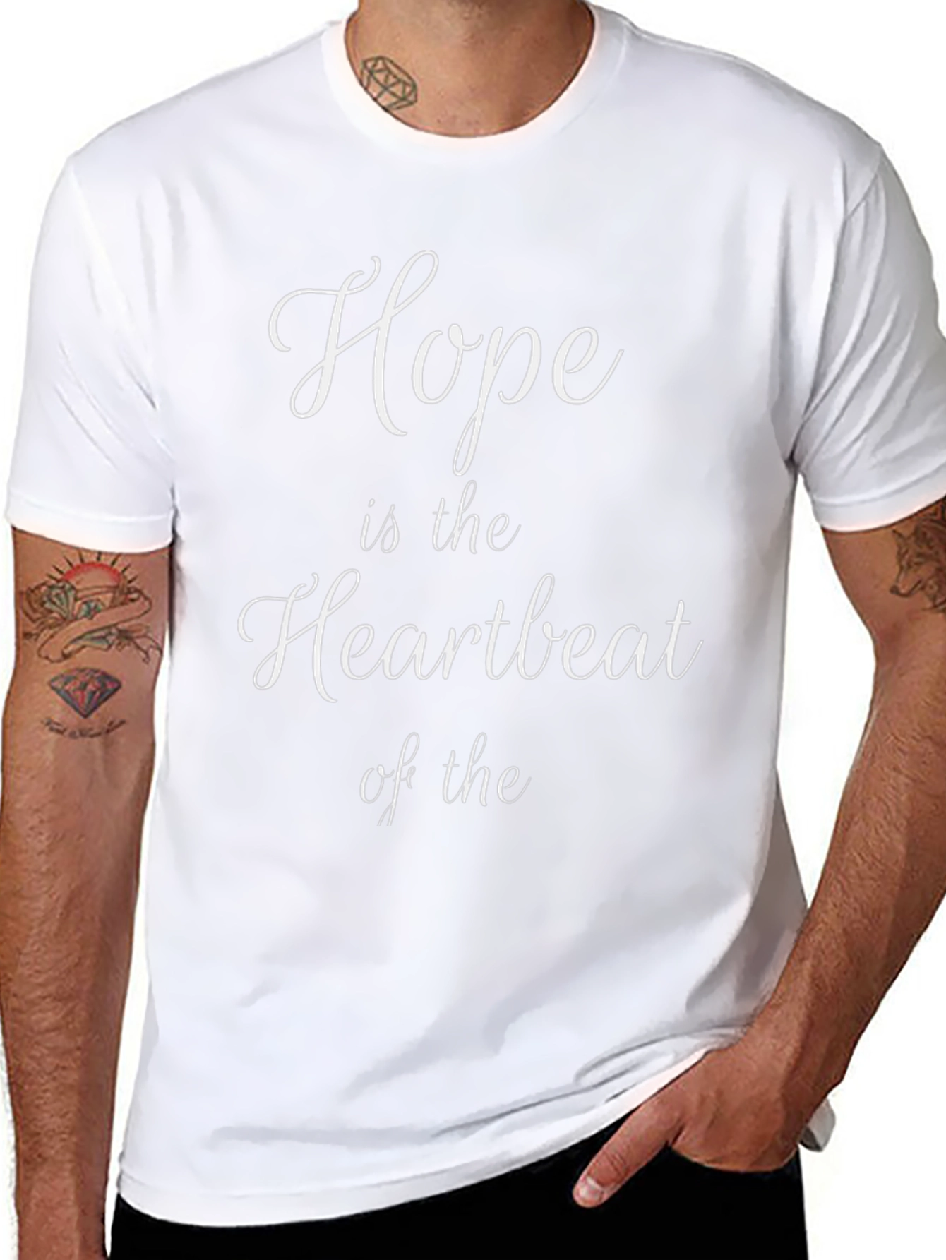 Hope Heartbeat T-Shirt - Inspiring Design Comfort Fit