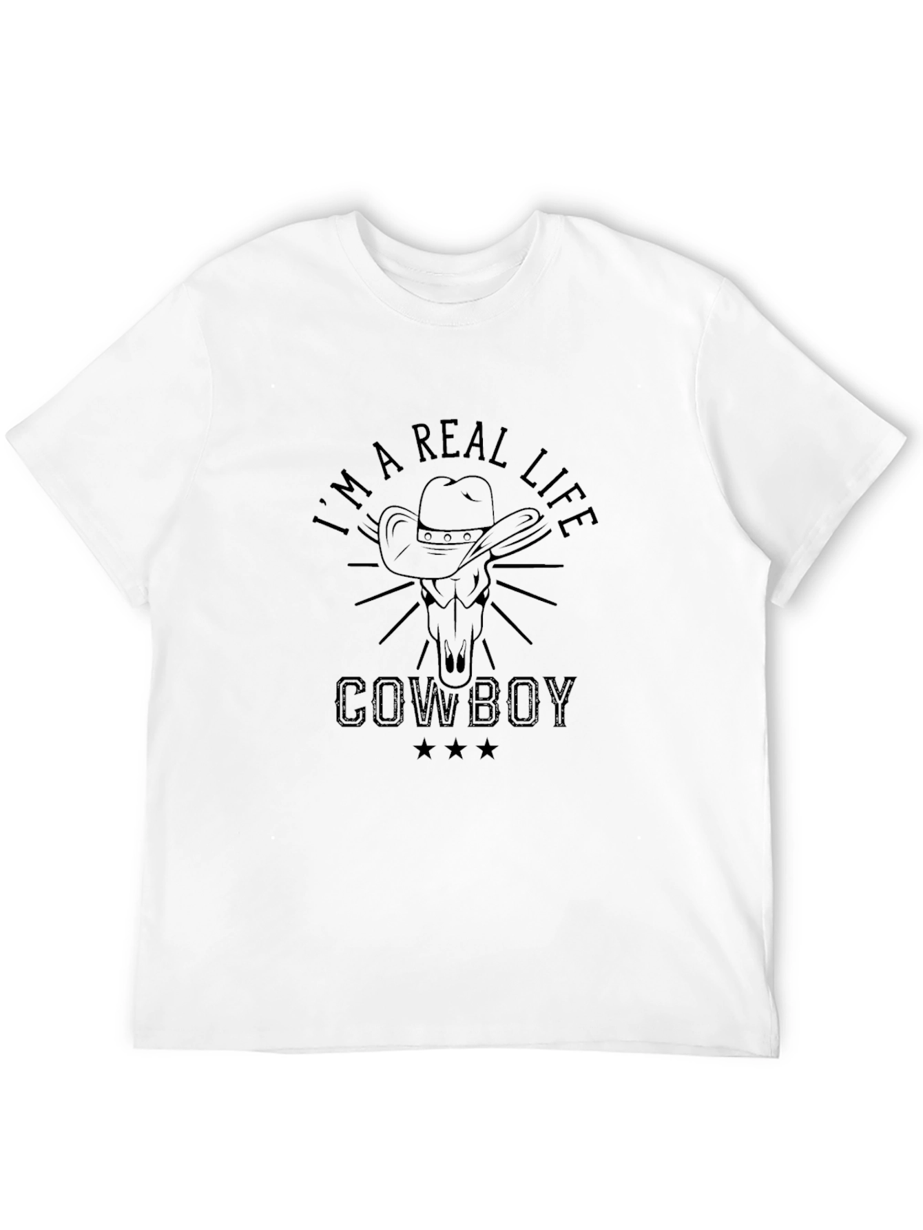 Real Life Cowboy Graphic Tee - Black