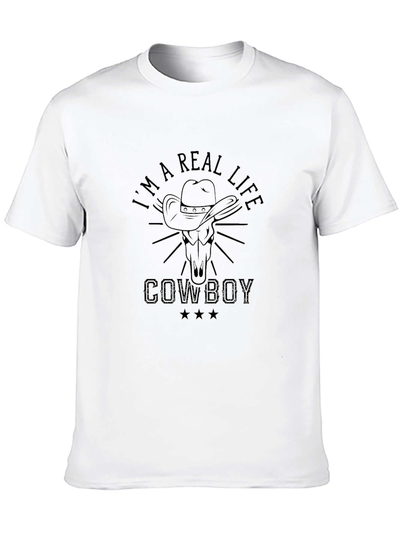 Real Life Cowboy Graphic Tee - Black