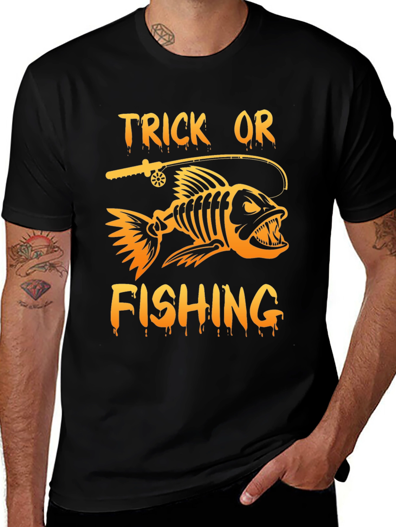Trick Or Fishing Halloween T-Shirt