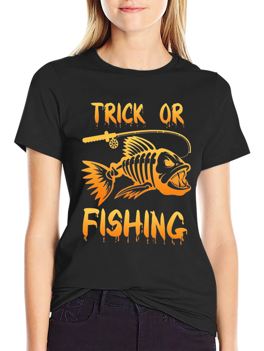 Trick Or Fishing Halloween T-Shirt