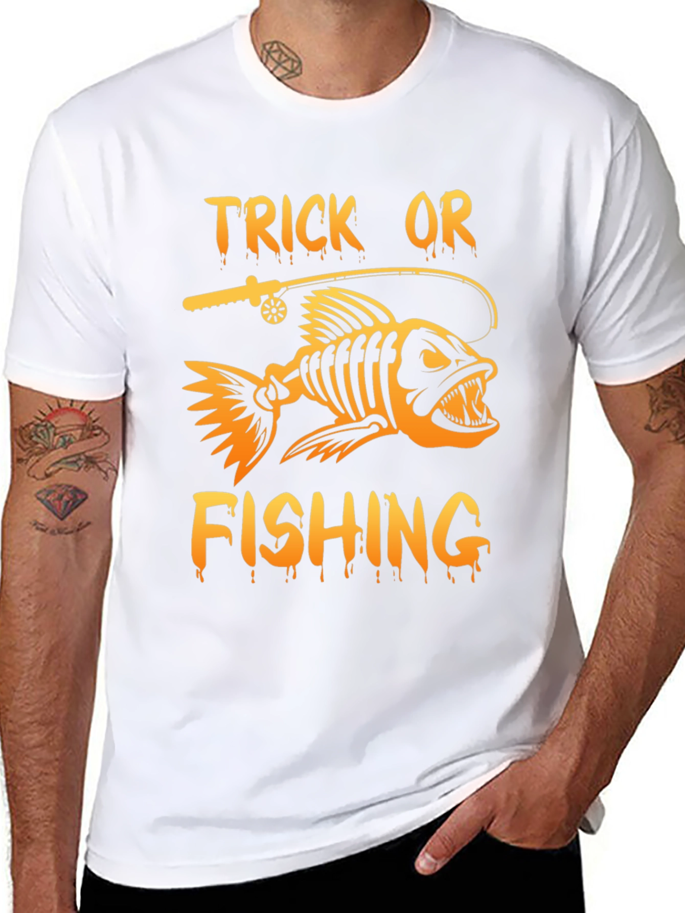 Trick Or Fishing Halloween T-Shirt