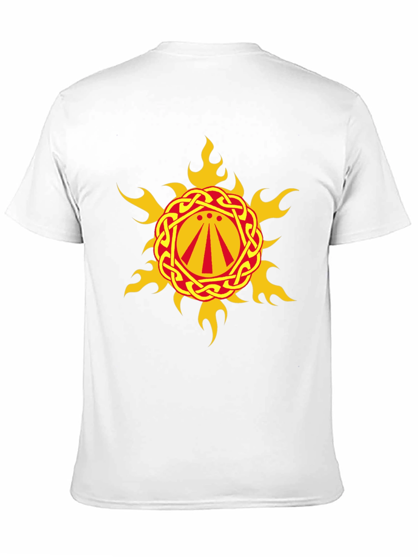 Celtic Sun Symbol Graphic Black T-Shirt