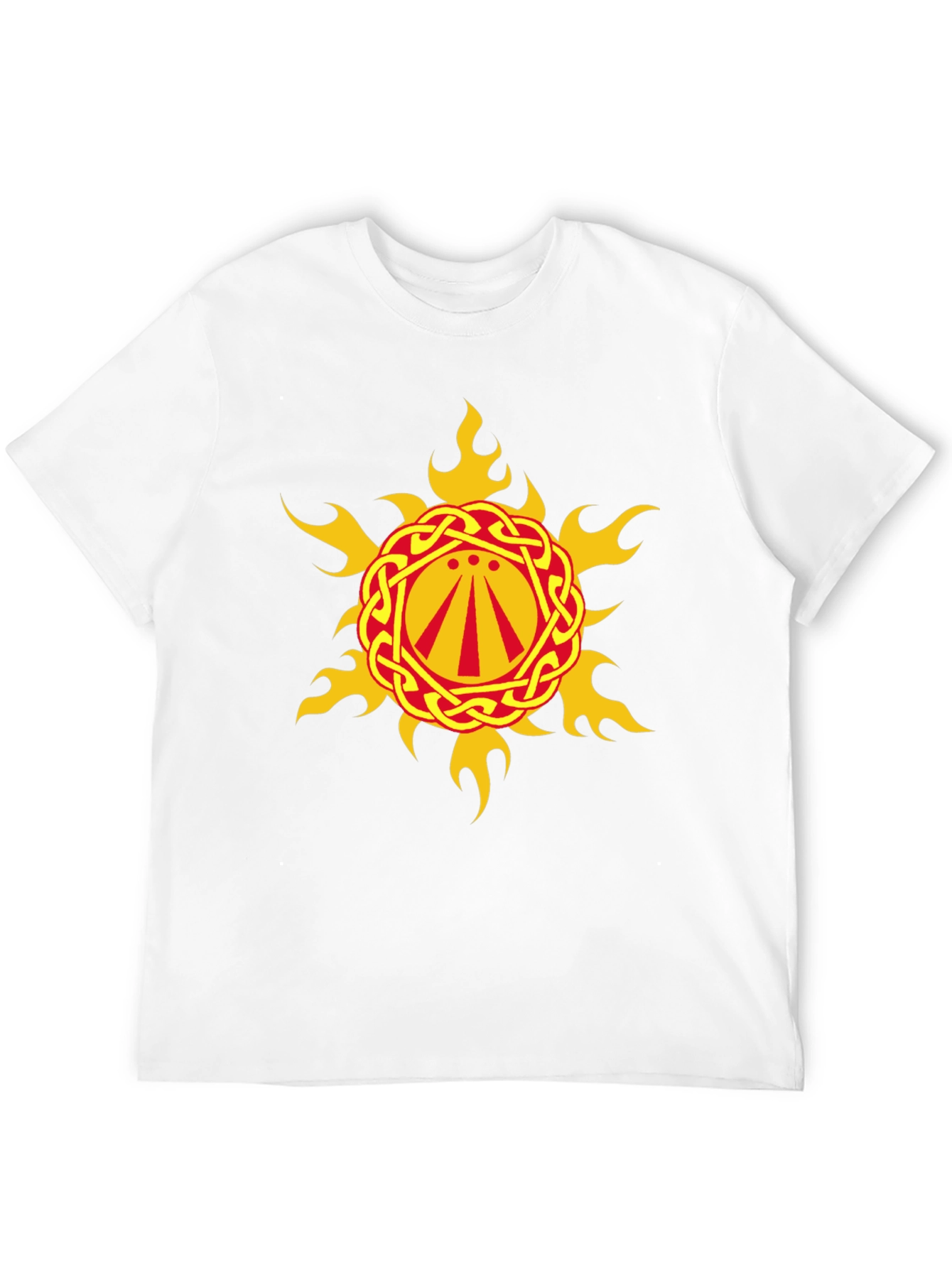 Celtic Sun Symbol Graphic Black T-Shirt