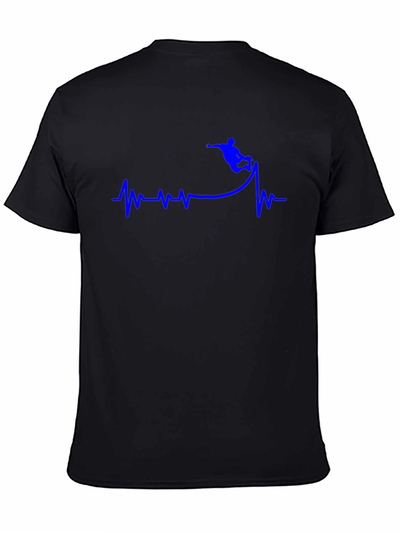 Snowboard Heartbeat T-Shirt - Black Graphic Tee