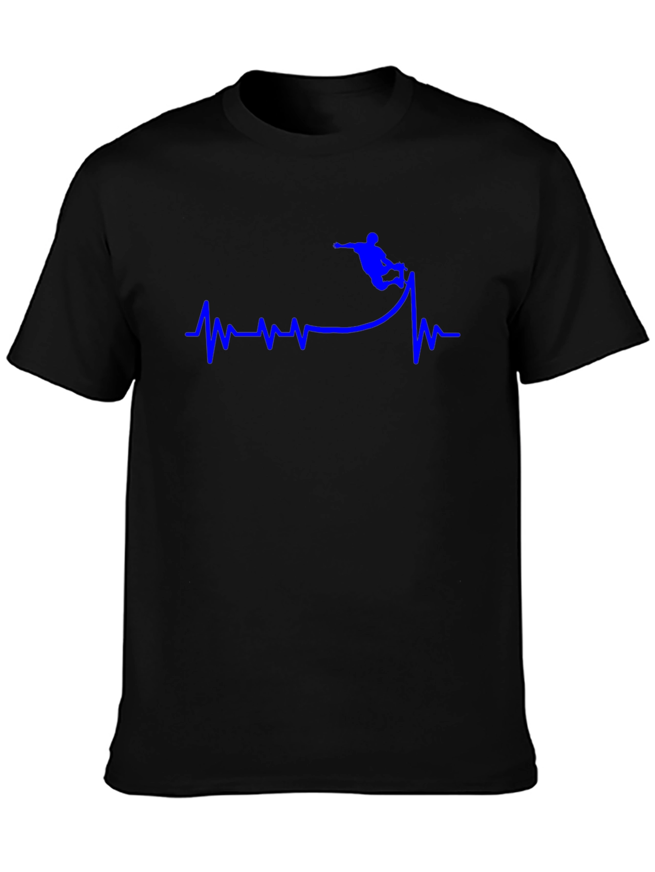 Snowboard Heartbeat T-Shirt - Black Graphic Tee