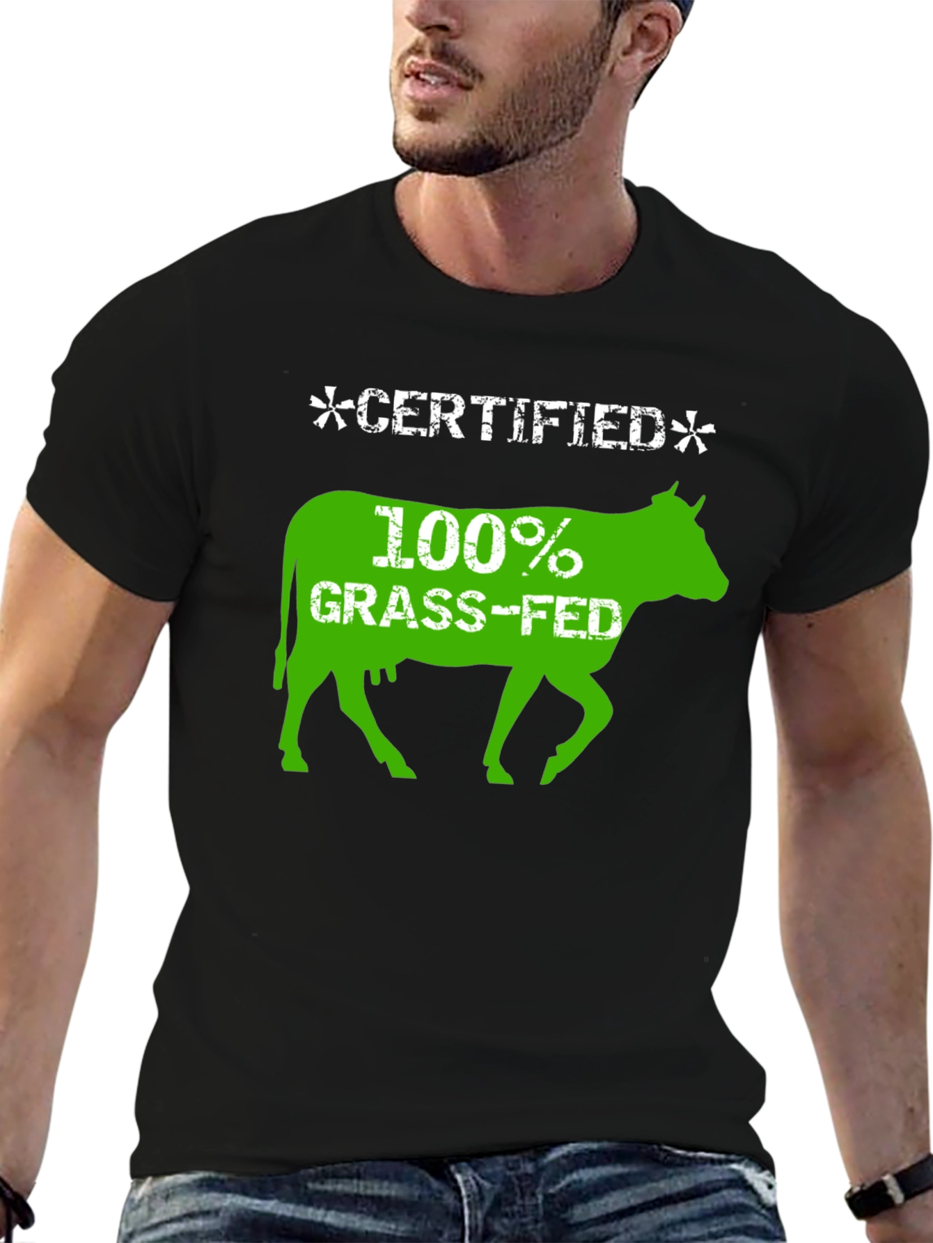 Certified 100% Grass-Fed Beef Graphic T-Shirt