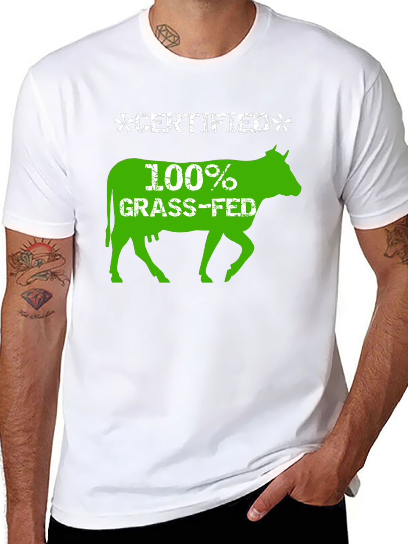 Certified 100% Grass-Fed Beef Graphic T-Shirt