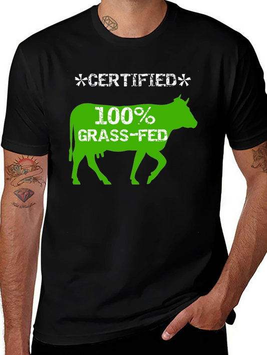 Certified 100% Grass-Fed Beef Graphic T-Shirt