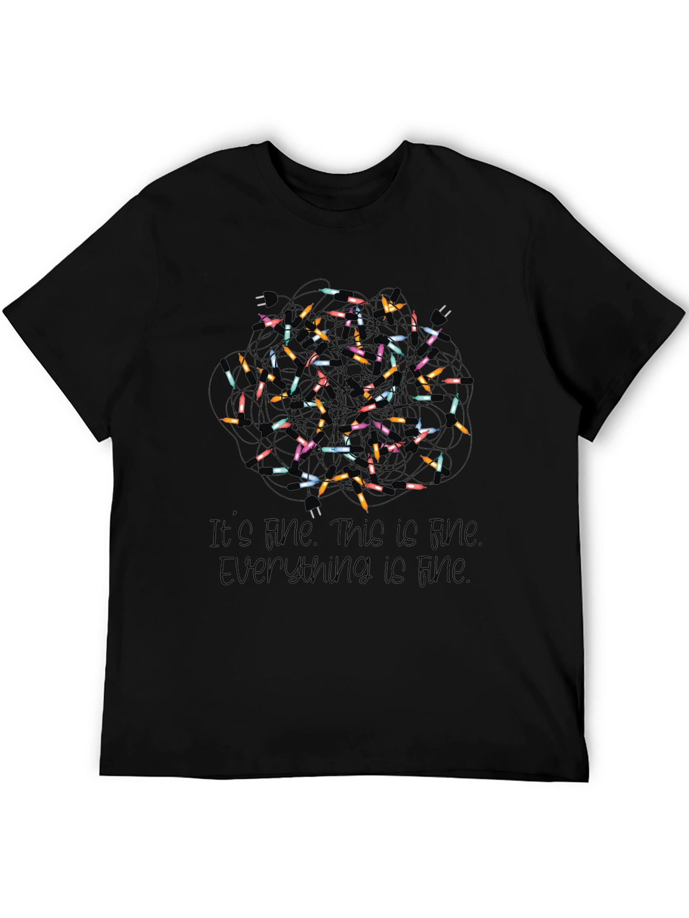 Its Fine Christmas Lights Graphic Tee