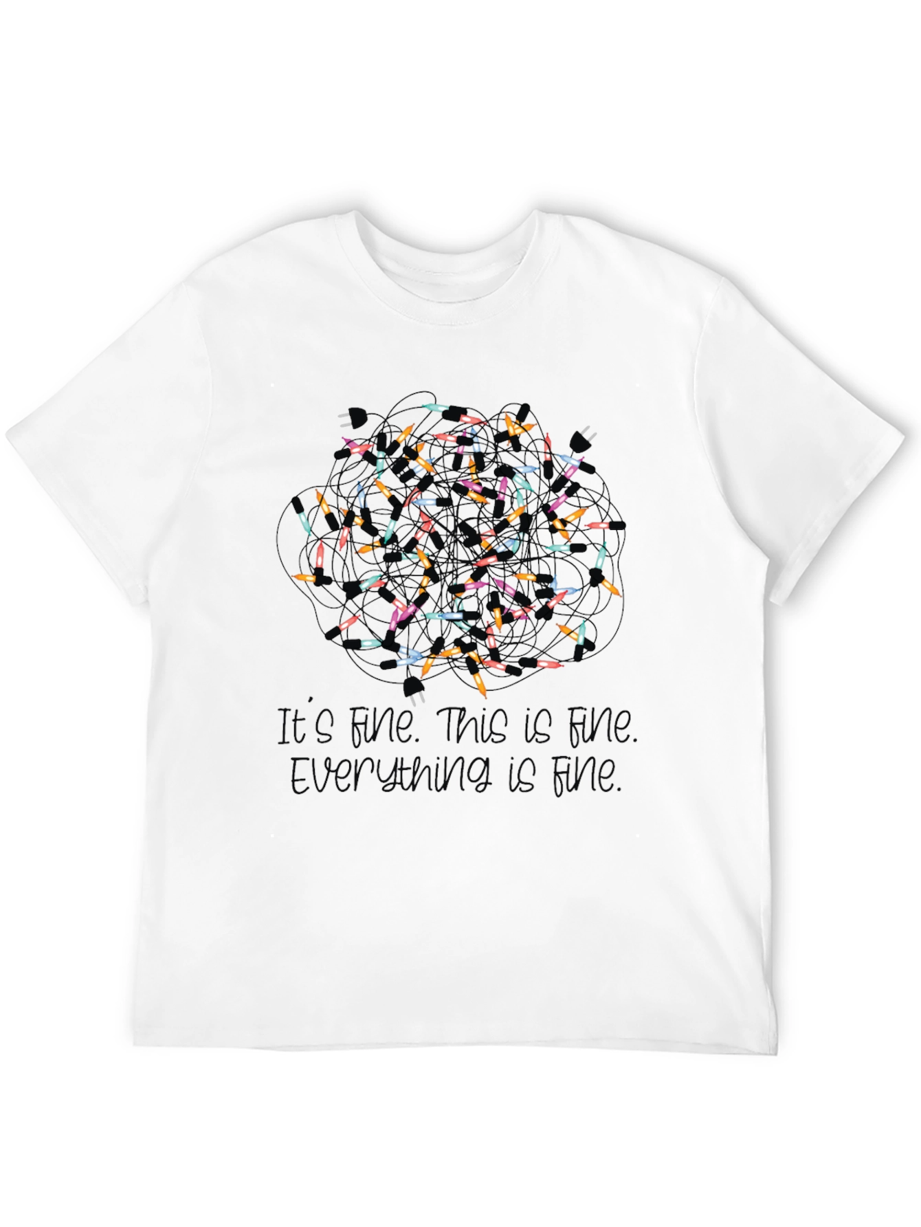 Its Fine Christmas Lights Graphic Tee