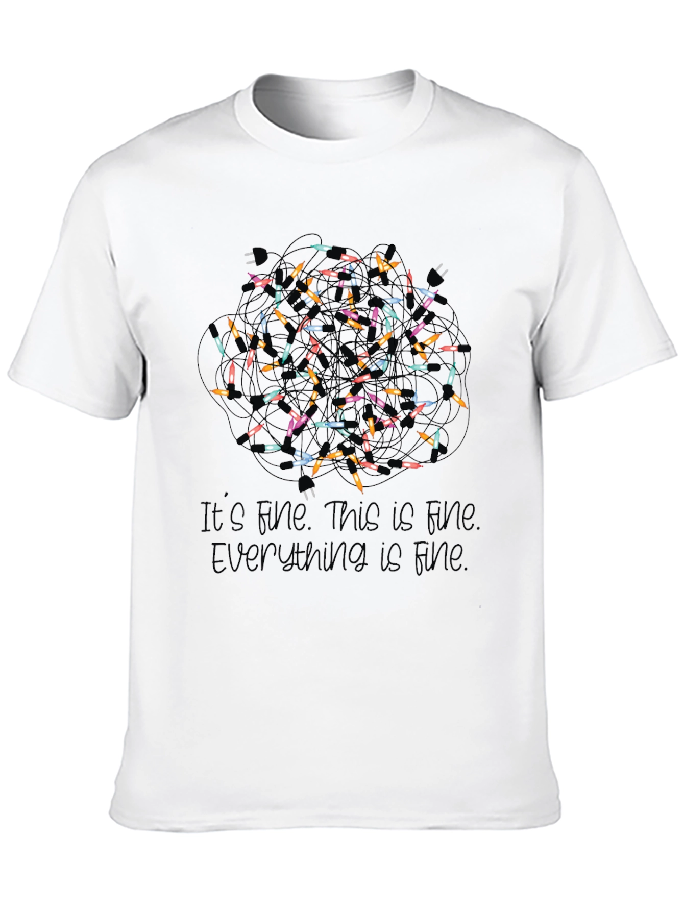 Its Fine Christmas Lights Graphic Tee