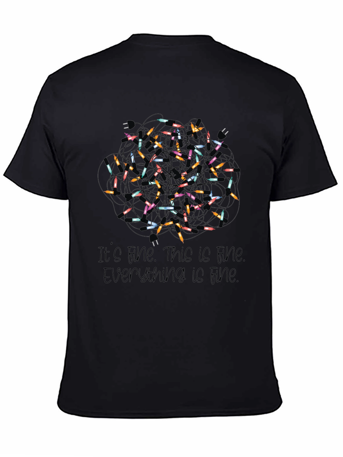 Its Fine Christmas Lights Graphic Tee