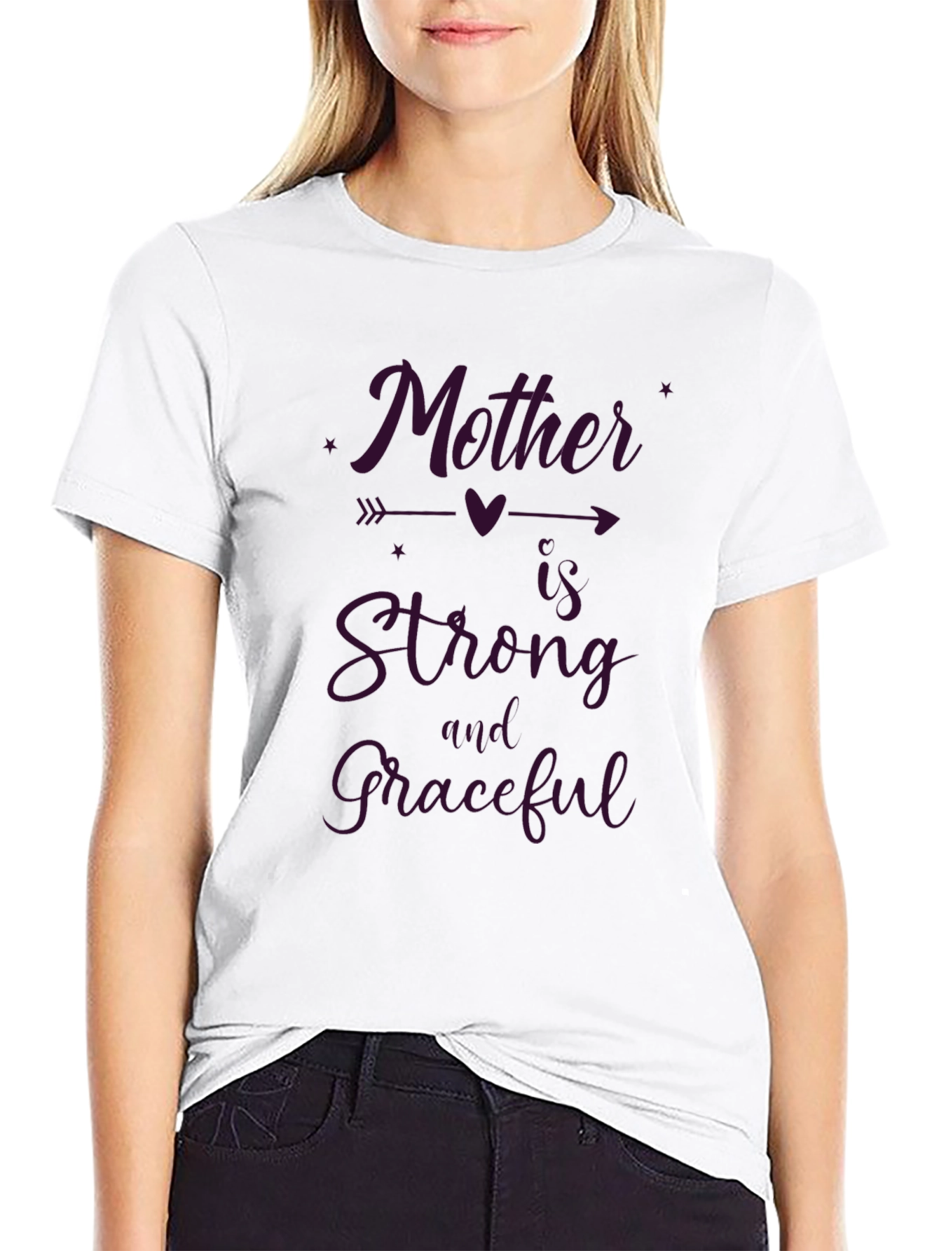 Mother is Strong and Graceful T-Shirt - Black