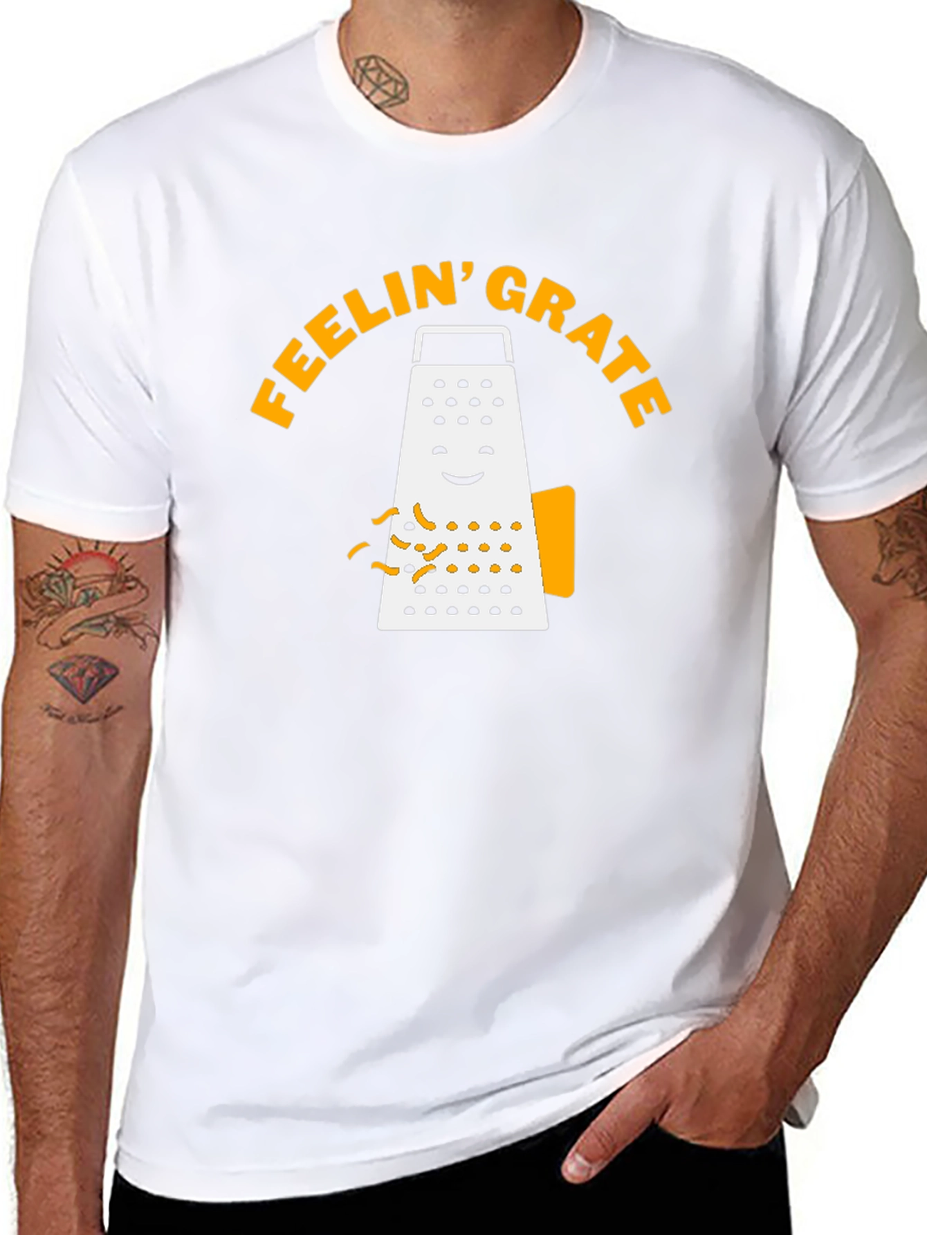Feelin Grate T-Shirt - Funny Cheese Grater Graphic Tee