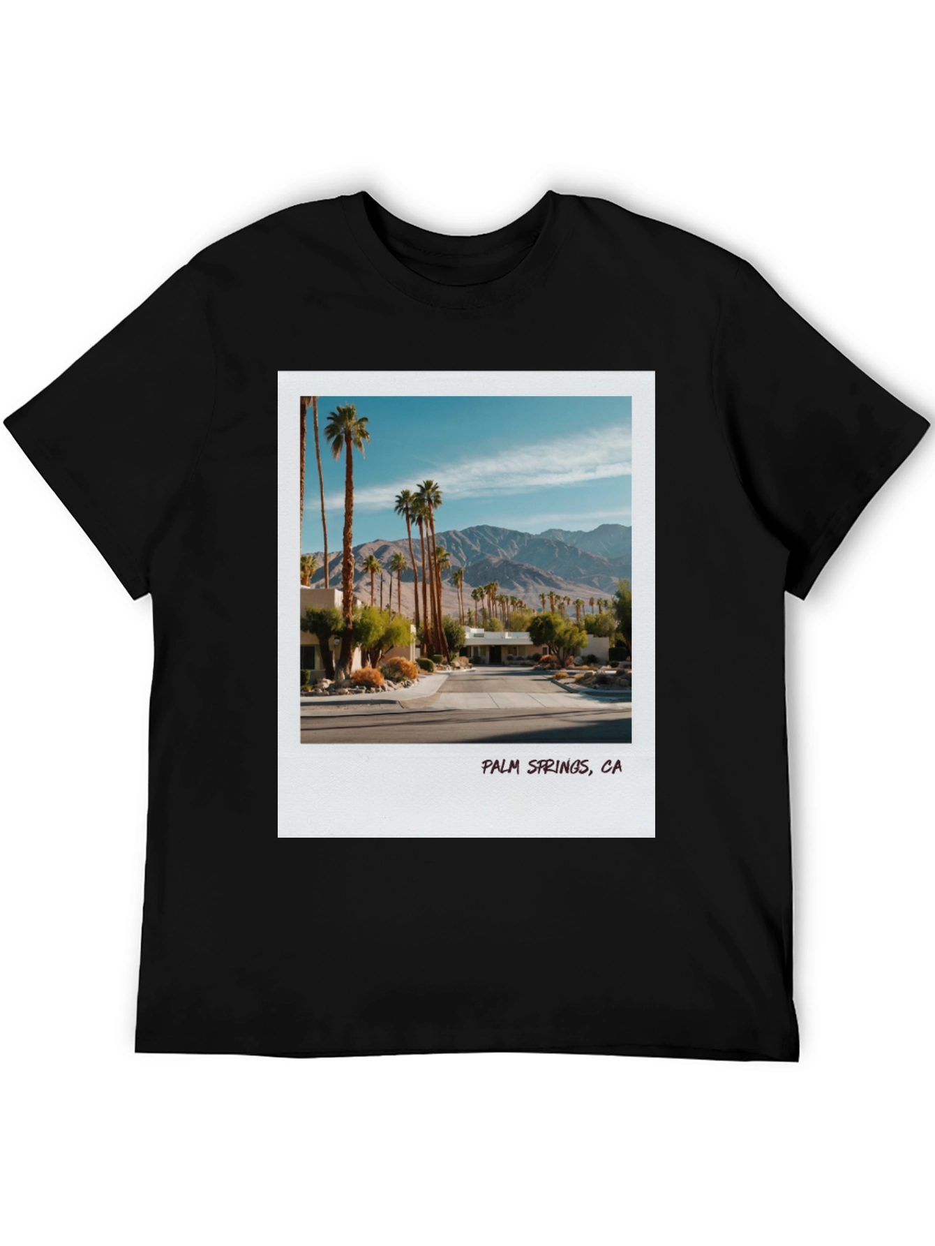 Palm Springs CA Graphic Tee - Black