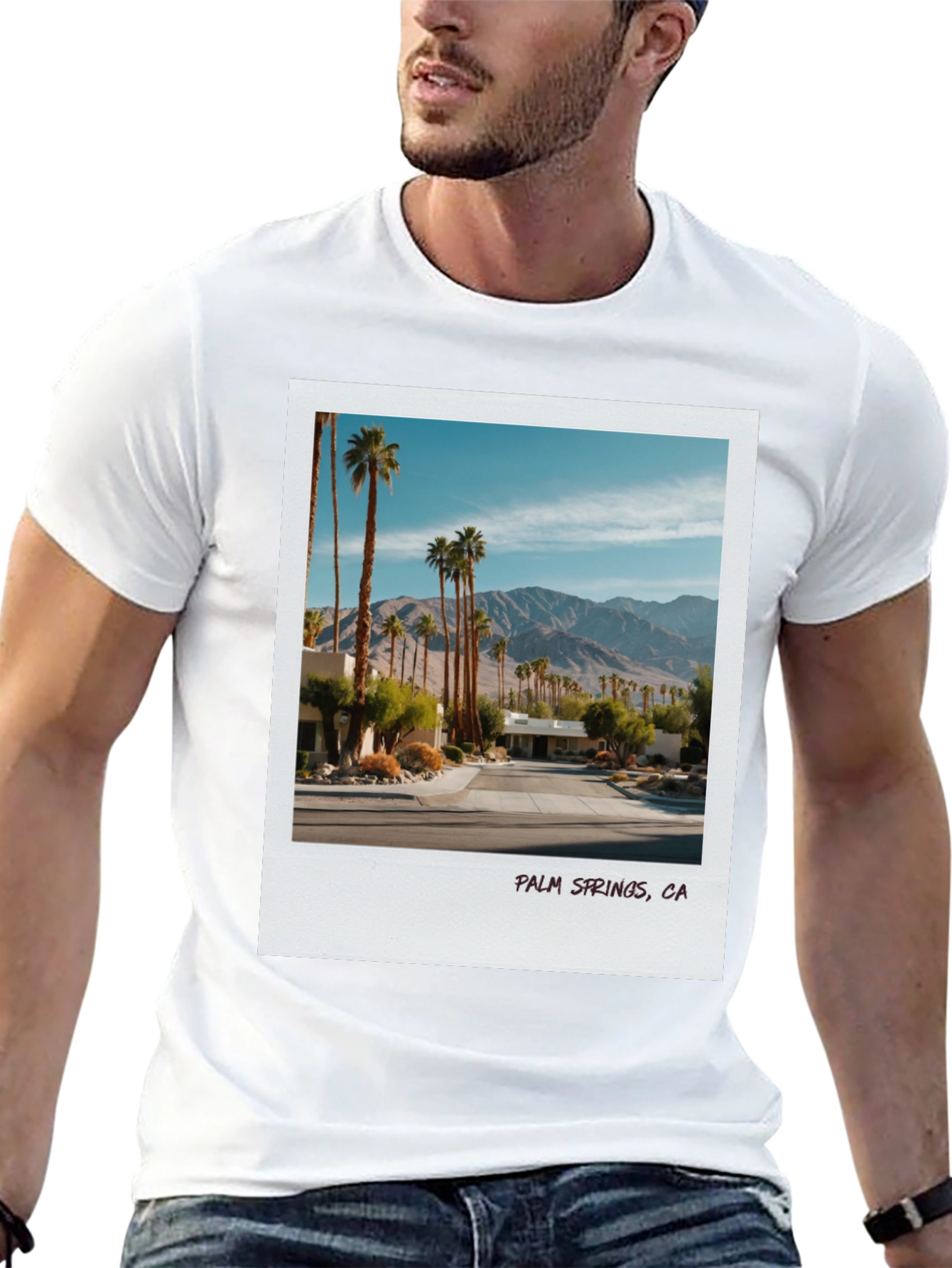 Palm Springs CA Graphic Tee - Black