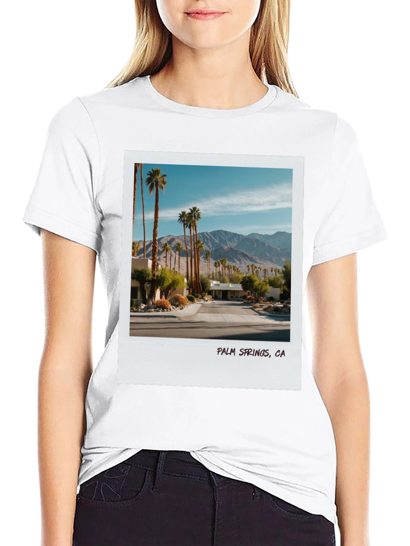 Palm Springs CA Graphic Tee - Black