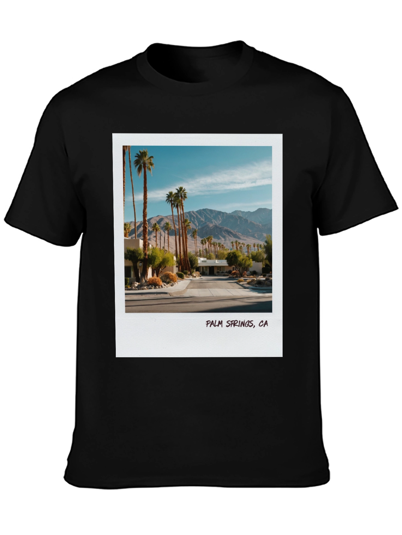 Palm Springs CA Graphic Tee - Black