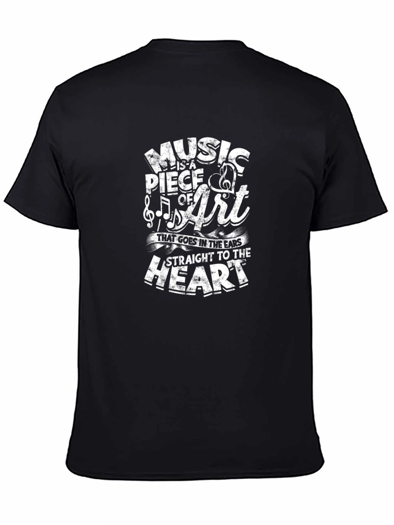 Music is Art Graphic T-Shirt - Unisex Black Tee