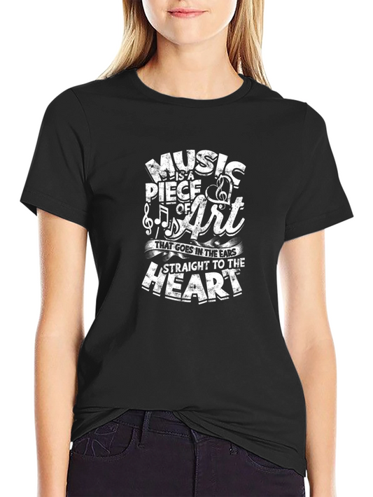 Music is Art Graphic T-Shirt - Unisex Black Tee