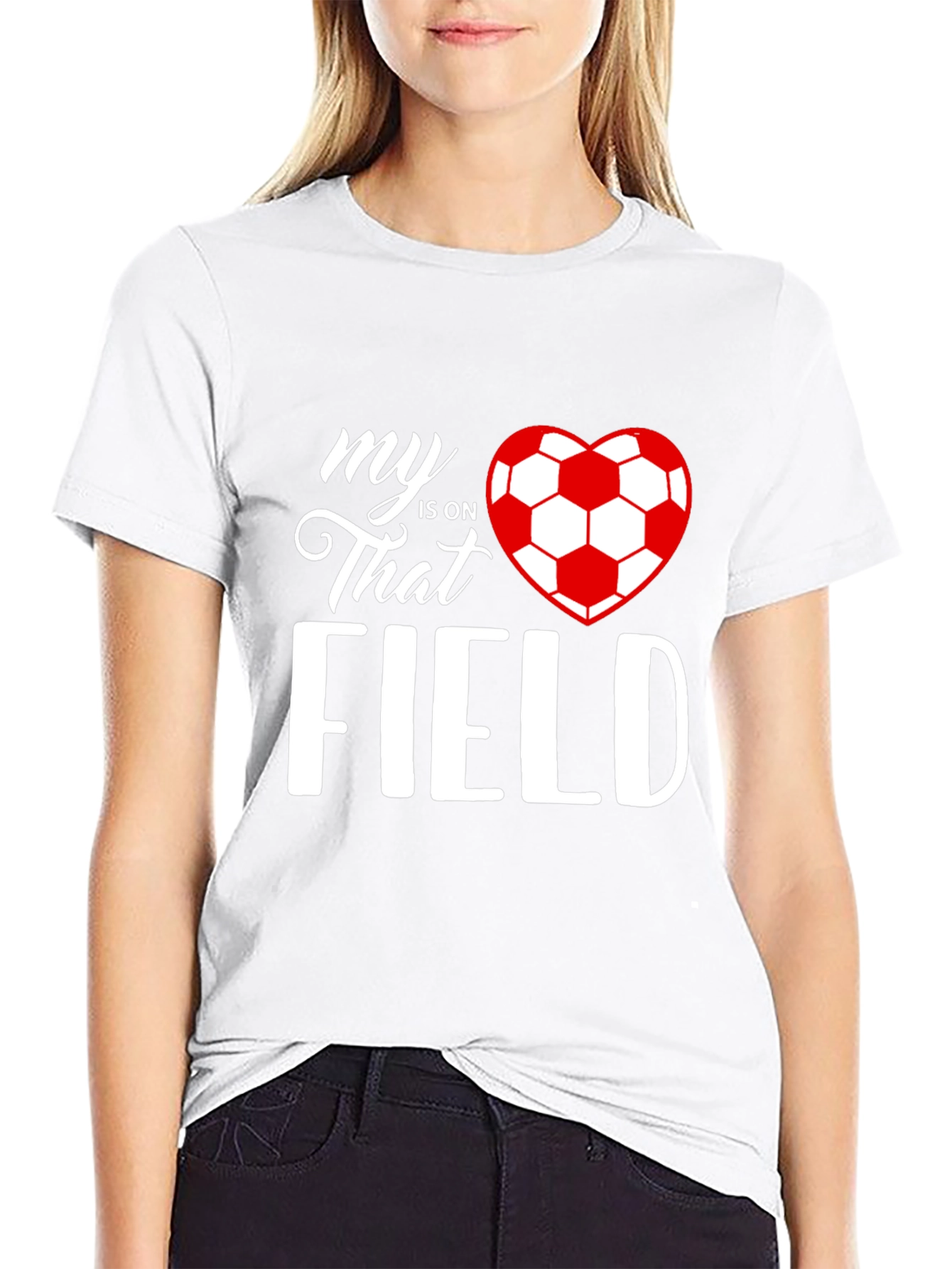 My Heart Is On That Field Soccer Graphic Tee