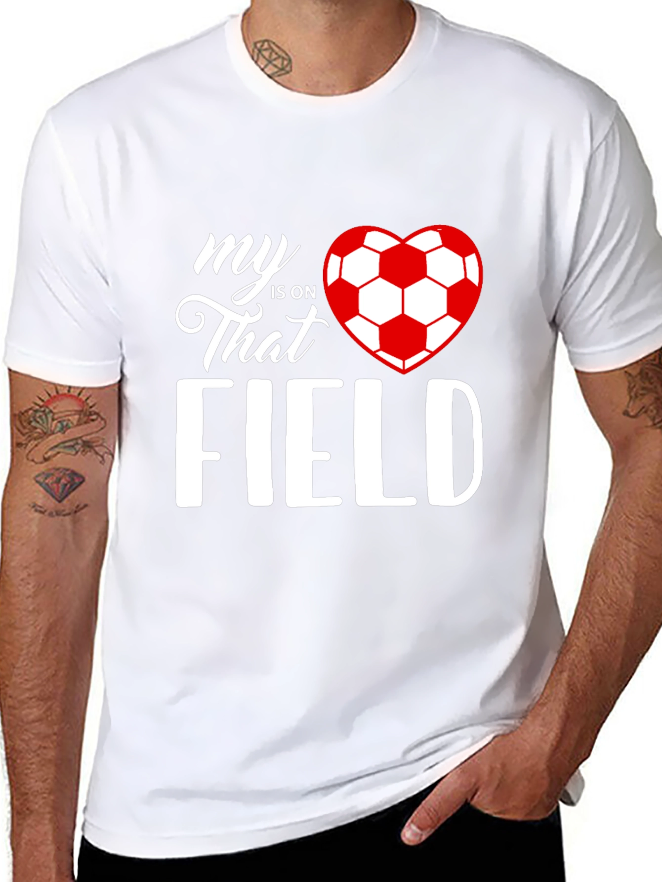 My Heart Is On That Field Soccer Graphic Tee