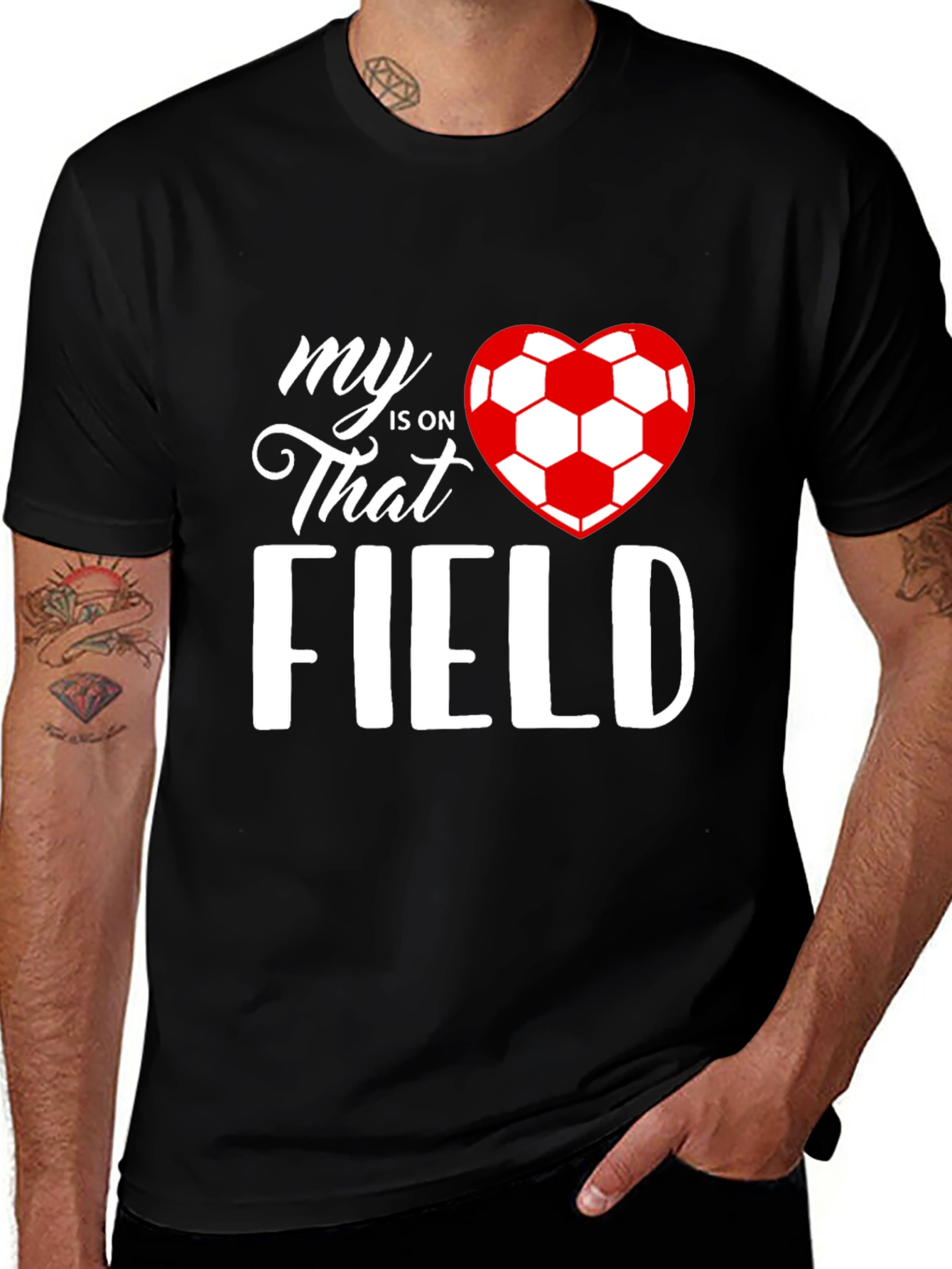My Heart Is On That Field Soccer Graphic Tee