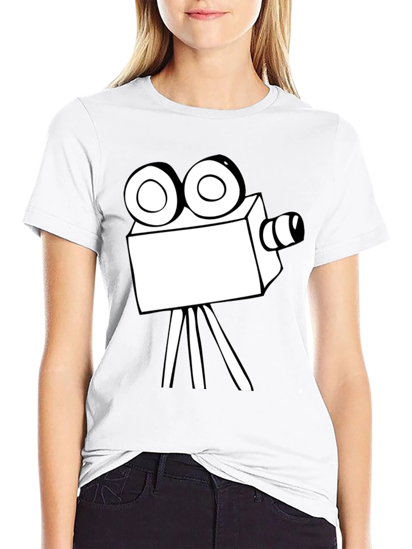 Retro Movie Camera Graphic T-Shirt