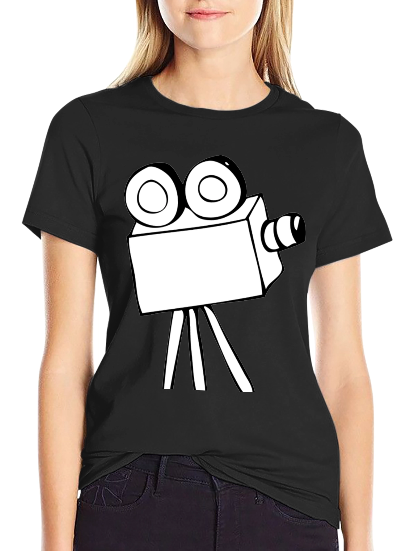Retro Movie Camera Graphic T-Shirt