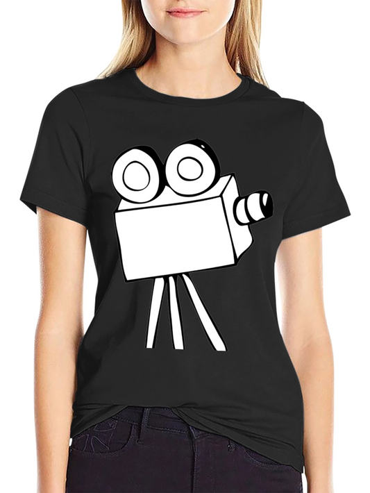 Retro Movie Camera Graphic T-Shirt