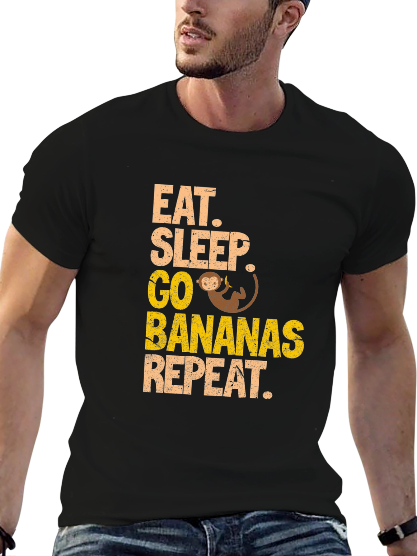 Eat Sleep Go Bananas Monkey T-Shirt