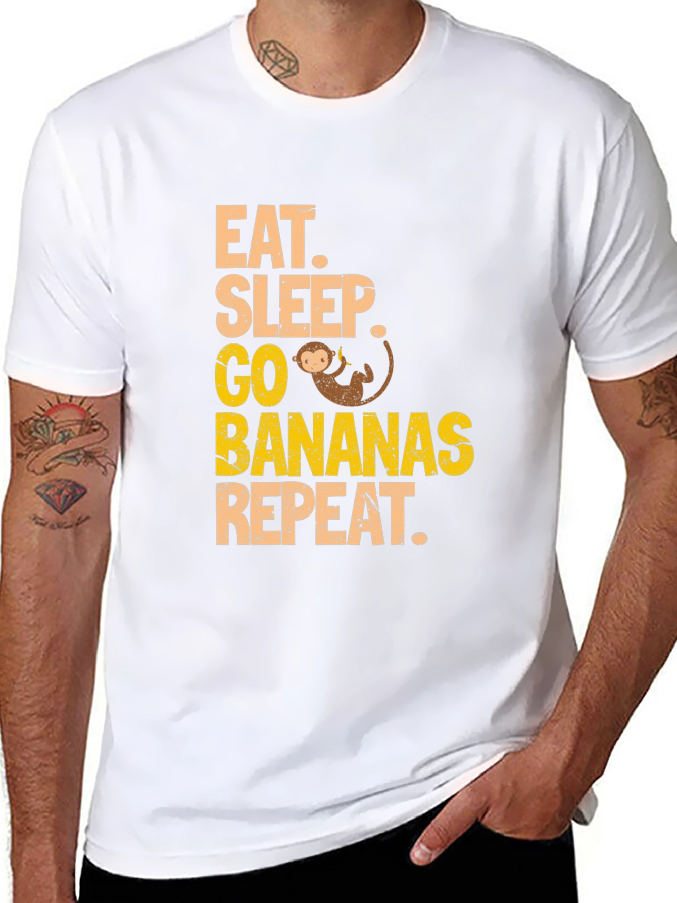 Eat Sleep Go Bananas Monkey T-Shirt
